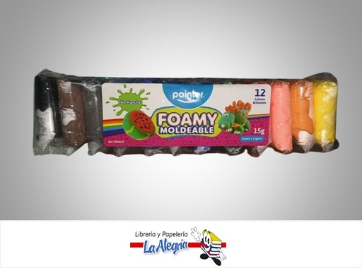 [7453078522838] FOAMI MOLDEABLE SLC-23117 15G 12 COLORES MARCA POINTER