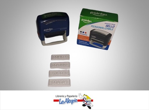 [7453078523064] SELLO AUTOMATICO PERSONALIZABLE 3.8X1.4CM  MARCA POINTER