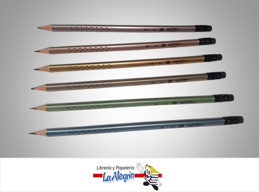 [7453038476294] LAPIZ DE GRAFITO PERLADO N°2 MGP-12-B COLORES VARIADOS UND MARCA POINTER