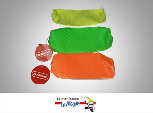 [7453078523750] CARTUCHERA ESCOLAR PC-2377 19.5X8.9CM NEON MARCA RHINO