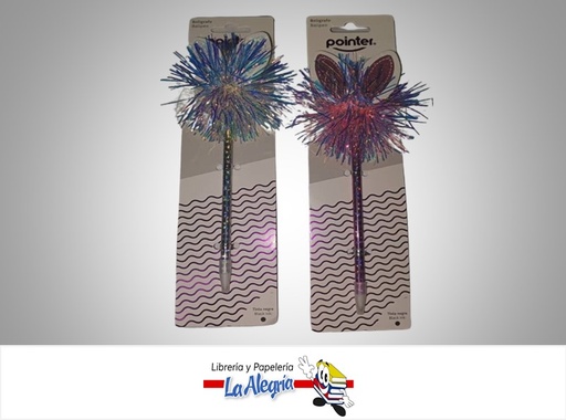 [7453038410496] BOLIGRAFO OREJAS DE CONEJO BP-2385 NEGRO UND MARCA POINTER