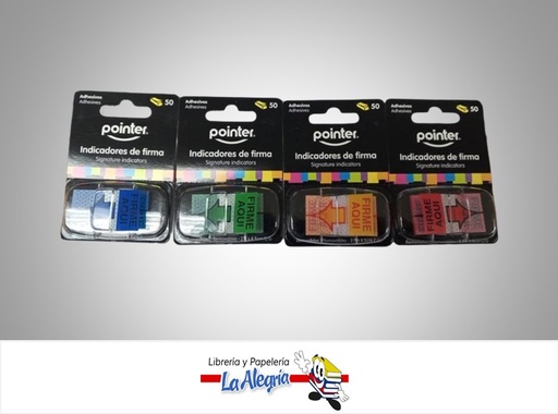 [7453038403924] INDICADORES DE FIRMA STN-12-50 2.5X4.5CM PAQ 50 UND MARCA POINTER