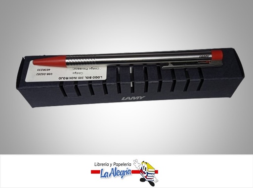 [4030233] BOLIGRAFO LOGO 205 INOXIDABLE ROJO 056-00282 MARCA LAMY