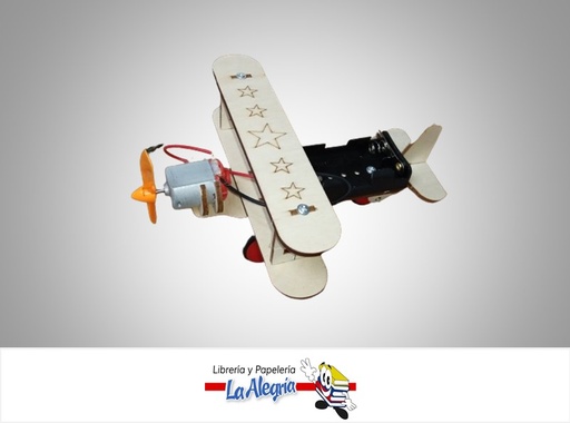 [735240185288] PLANEADOR BIPLANO ELECTRICO JUGUETE DIDACTICO ARMABLE DE MADERA MARCA SHENZHEN YOU ANGEL