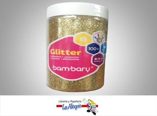 [7453086105887] ESCARCHA 100 GR DORADO MARCA BAMBARY