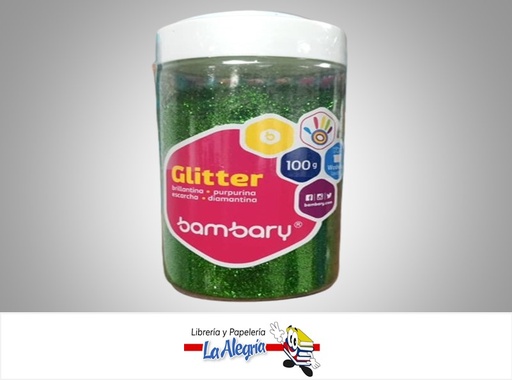 [7453086105917] ESCARCHA 100 GR VERDE MARCA BAMBARY