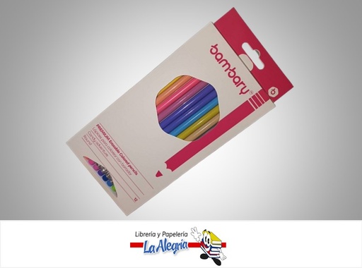 [7453086111512] LAPICES DE COLORES REDONDOS BORRABLES 205-1515/10 12 COLORES MARCA BAMBARY