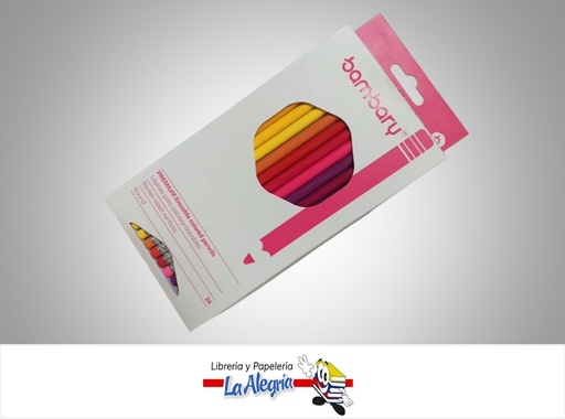 [7453086111741] LAPICES DE COLORES REDONDOS BORRABLES 205-1515/106 24 COLORES MARCA BAMBARY