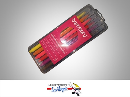 [7453086116579] MARCADOR LAVABLE PUNTA FINA TRIANGULARES 205-2510/300 12 COLORES MARCA BAMBARY