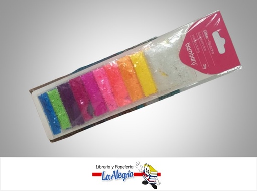 [7453086110164] ESCARCHA EN SOBRE 390-0180/002 COLOR SURTIDO INTENSOS PAQ 10 UND MARCA BAMBARY