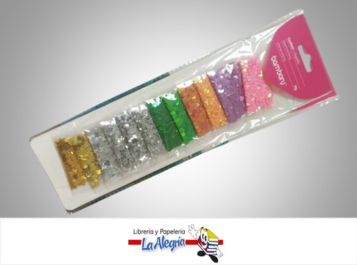 [7453086110188] ESCARCHA Y CONFETI EN SOBRE 390-0180/003 COLOR SURTIDO PAQ 10 UND MARCA BAMBARY