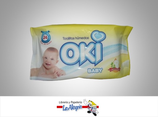 [6948403500908] TOALLITAS HUMEDAS OKI BABY SENSITIVE MANZANILLA PAQUETE DE 60 PIEZAS MARCA SURA DE VENEZUELA