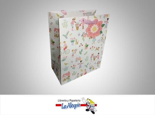 [763795833160] BOLSA DE REGALO 26.5X33CM MOM MOTIVO FLORES MARCA HALLMARK
