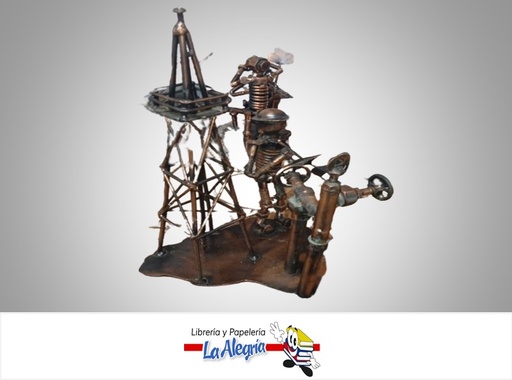 [ESCULT06] ESCULTURA POZO PETROLERO BRONCE MARCA ARTE DURANTE