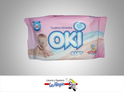 [6948403502070] TOALLITAS HUMEDAS OKI BABY SENSITIVE LOCION DE BEBE PAQUETE DE 60 PIEZAS MARCA SURA DE VENEZUELA