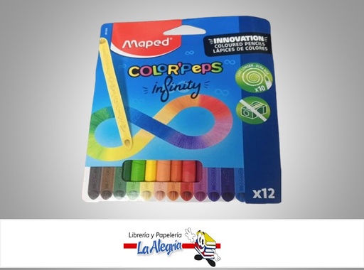 [3154148616009] LAPICES DE COLORES INFINITY 861600 12 COLORES MARCA MAPED