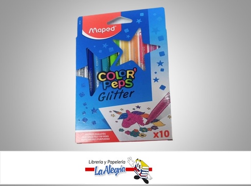 [3154148471103] MARCADOR ESCARCHADO 847110; 10 COLORES MARCA MAPED