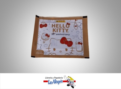 [7897653542512] BARAJITA HELLO KITTY 50 ANIVERSARIO SOBRE MARCA PANINI
