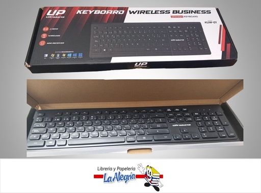 [761596416872] TECLADO INALAMBRICO USB KUW-01 ESPAÑOL UPRODUCTS
