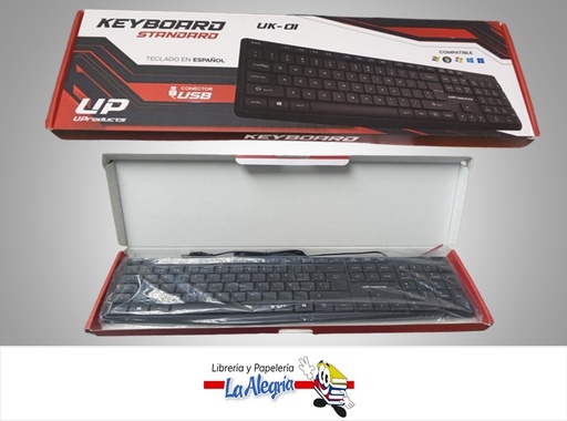 [606110089951] TECLADO ALAMBRICO USB UK-01 ESPAÑOL MARCA UPRODUCTS