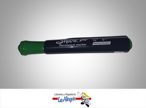 [SHAPEVE] MARCADOR PERMANENTE PUNTA REDONDA VERDE UND MARCA SHARK