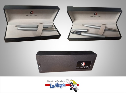 [91810] BOLIGRAFO Y PLUMA FUENTE 9181-0 PLATEADO MARCA SHEAFFER