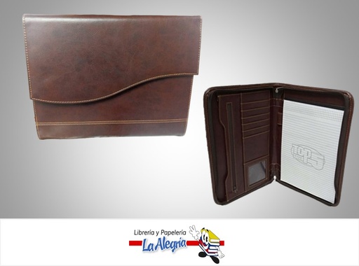 [MQ115-1] CARPETA EJECUTIVA CARTA MARRON UND MARCA TOP FIVE