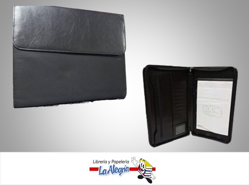 [MQ112] CARPETA EJECUTIVA CARTA NEGRO UND MARCA TOP FIVE
