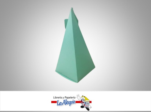 [CB81MINIEST] CAJA CARTON 14X6X6 CM TRIANGULOS VERDE DEL MAR MARCA S/M