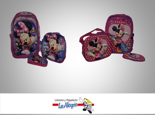 [MINNIE1] MORRAL/CARTUCHERA/LONCHERA  4D MINNIE DISNEY MARCA S/M
