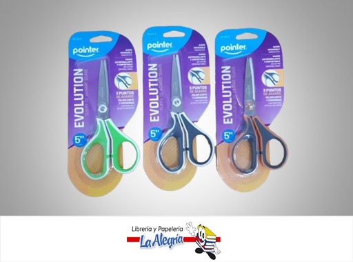 [7453078524313] TIJERA ESCOLAR DE 12.7CM EVOLUTION MARCA POINTER SSO-50-5