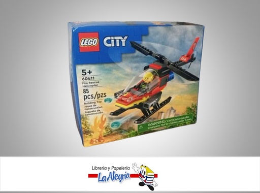 [673419388863] JUEGO DIDACTICO LEGO 85 PIEZAS CITY FIRE RESCUE HELICOPTER  MARCA LEGO