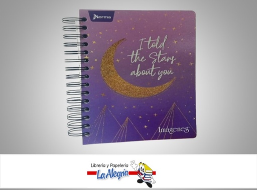 [7702111682917] LIBRETA ESPIRAL 6 MATERIAS 168 HOJAS 15X21CM JIMAGENES MARCA NORMA