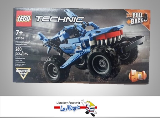 [673419356602] JUEGO DIDACTICO LEGO 42135; 260 PIEZAS MONSTER JAM MEGALODON MARCA LEGO