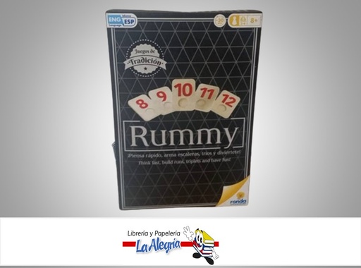 [000673125161] RUMMY JUEGOS DE TRADICION ESPAÑOL-INGLES 12516 MARCA RONDA