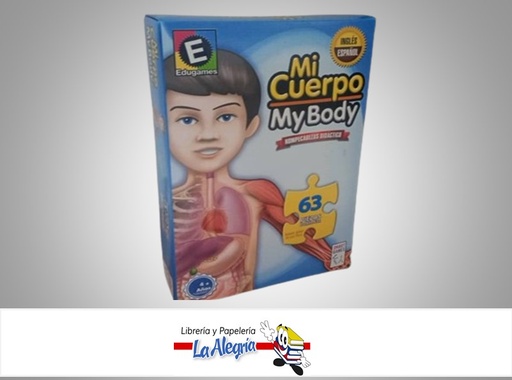 [7707264800034] ROMPECABEZA MI CUERPO-MY BODY 63 PZA 80003 BILINGUE MARCA SMART GAMES