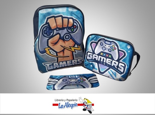 [7591207102633] MORRAL/CARTUCHERA/LONCHERA 26222 COMBO GAMERS MARCA JETBAG
