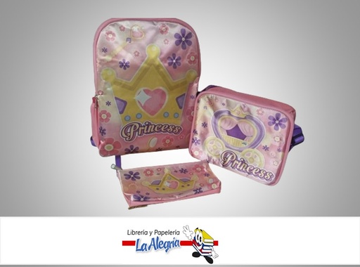 [7591207102596] MORRAL/CARTUCHERA/LONCHERA 28222 COMBO PRINCESS MARCA JETBAG