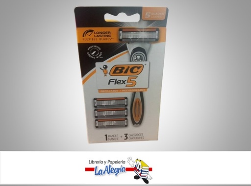 [070330741812] AFEITADORA FLEX HYBRID 5 CARTUCHO MARCA BIC