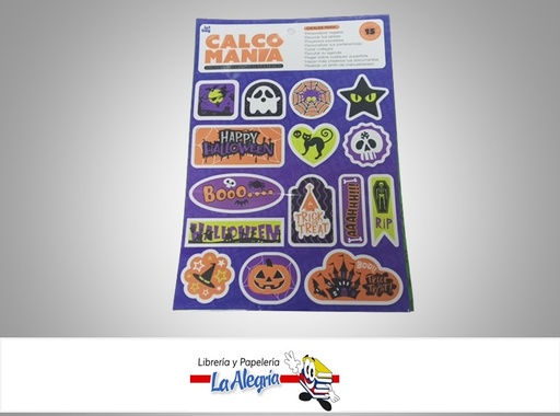 [7591207003010] CALCOMANIA HALLOWEN 381 PAQ. 15 STICKERS MARCA JETBAG
