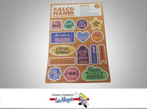 [7591207008027] CALCOMANIA MOTIVACION 381 PAQ. 15 STICKERS MARCA JETBAG