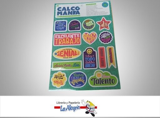 [7591207012338] CALCOMANIA MOTIVACION ESCOLAR 381 PAQ. 15 STICKERS MARCA JETBAG