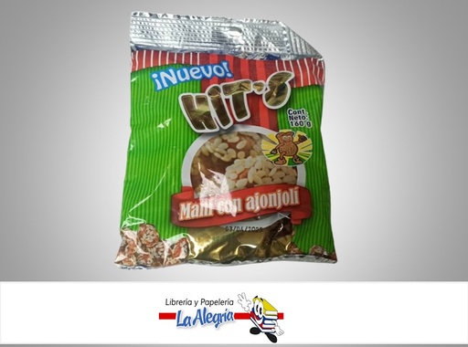 [7595788000098] MANÍ CON AJONJOLÍ 160G MARCA HIT´S
