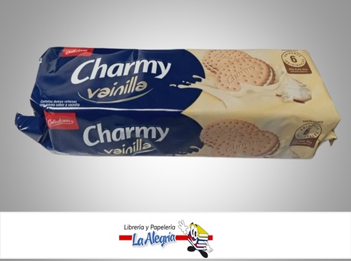 [7591164000041] GALLETA CHARMY VAINILLA PAQ 6 UND MARCA CALEDONIA