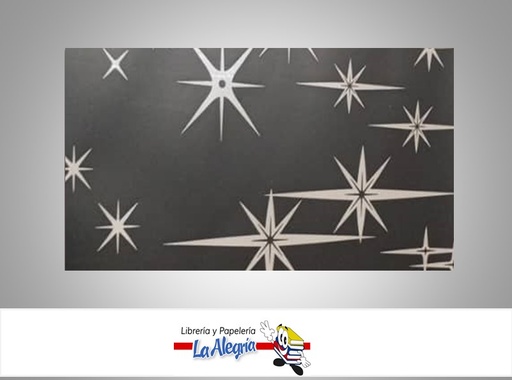 [CVC11203] PAPEL COREANO ESTAMPADO ESTRELLAS 57X57 CM NEGRO UND MARCA CRISVI