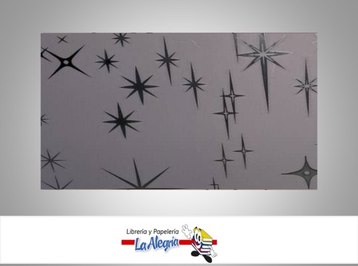 [CVC11210] PAPEL COREANO ESTAMPADO ESTRELLAS 57X57 CM GRIS UND MARCA CRISVI
