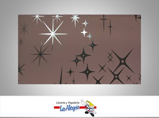 [CVC11211] PAPEL COREANO ESTAMPADO ESTRELLAS 57X57 CM ROSA VIEJA UND MARCA CRISVI