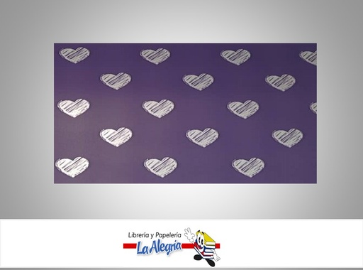 [CVC12201] PAPEL COREANO ESTAMPADO CORAZON 57X57 CM MORADO UND MARCA CRISVI