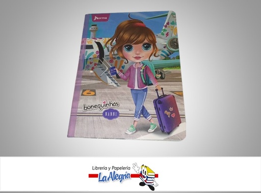 [7702111538078] LIBRETA COSIDA XPRESARTE NIÑA BONEQUINHAS 100 HOJAS CUADRICULADO ARMA Y JUEGA MARCA NORMA