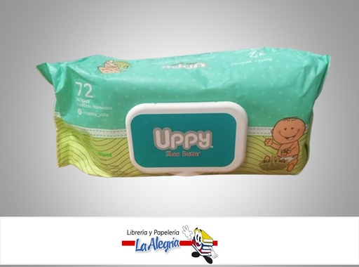 [855393005138] TOALLITAS HÚMEDAS SHEA BUTTER PAQUETE DE 72 PIEZAS MARCA UPPY